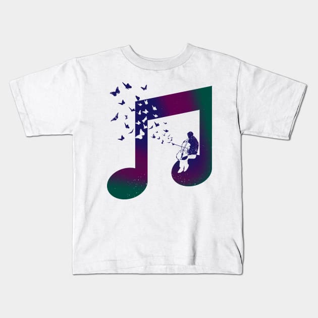 Music Cello Kids T-Shirt by barmalisiRTB